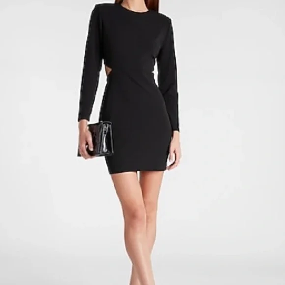 express mini dress Metallic Ruched Off The Shoulder with the straight cut creating smooth Express | Dresses | Express